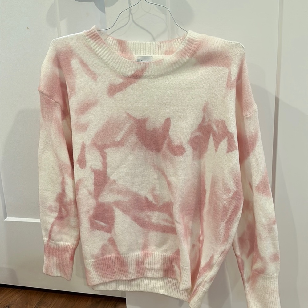 Princess Polly Tiedye Pink Knit Sweater
